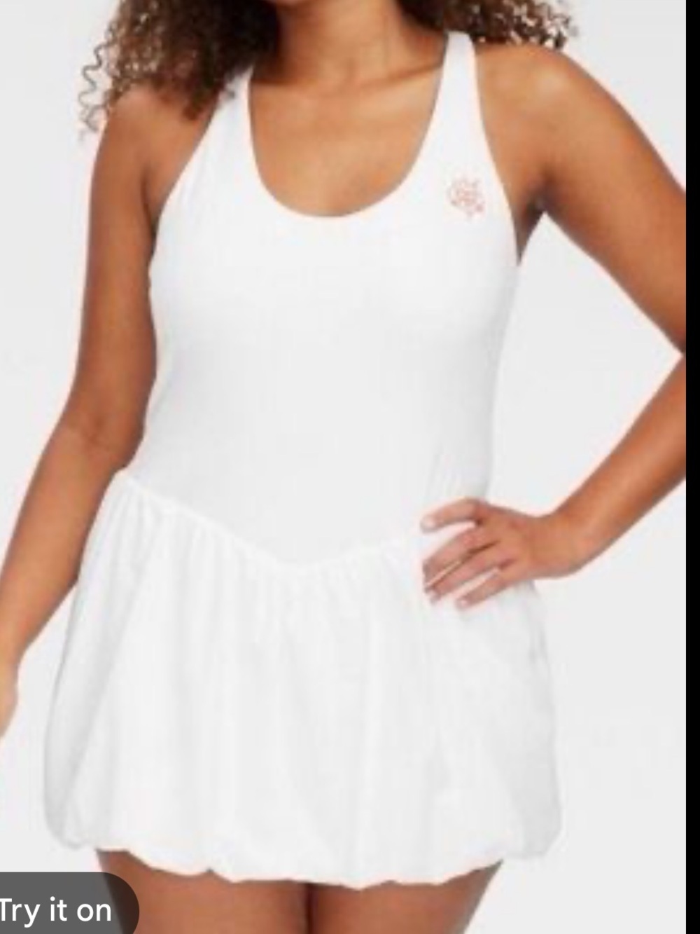 New! Target x Roller Rabbit White Bubble Hem Athletic Tennis Dress L Shorts